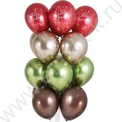 Шар воздушный 12''/30см Reflex Зеркальный блеск,Лайм хром NEW | Фото 4