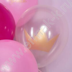 Шар воздушный 12''/30см 5ст С Днем Рождения! (короны) ассорти кристалл NEW | Фото 8
