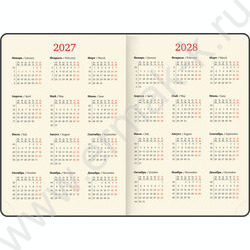 Ежедневник 2027г А4 176л Iguana Красный /иск.кожа с порол.,зол.торец, ляссе 1шт NEW | Фото 5
