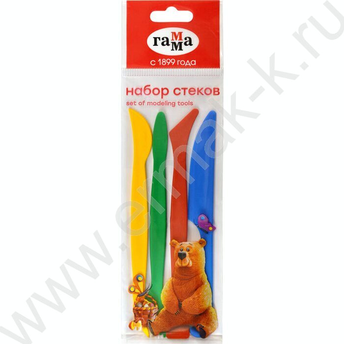 Набор стеков д/пластилина /4шт /пластик, пакет, европодвес NEW | Фото 2