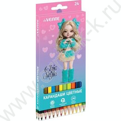 Карандаши 24цв Chic&Style /шестигранные/ d грифеля-2,8мм к/кор NEW | Фото 1