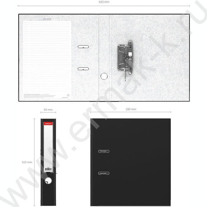Файл 50мм Бизнес разборный чёрный с карманом | Фото 4