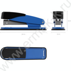 Степлер №24/6  30л метал Half-strip Quadro Classic /2 режима скрепления /ассорти | Фото 5