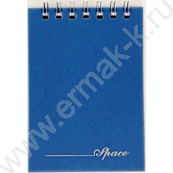 Блокнот  64л А7 спираль верхняя/пластик.обл. "Space-Синий" | Фото 1