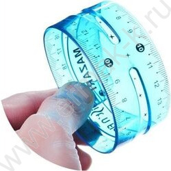 Линейка пл 20см гибкая ассорти 4 цв.,пластиковый пакет европодвес | Фото 2