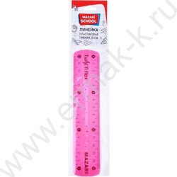 Линейка пл 15см гибкая ассорти 4 цв.,пластиковый пакет европодвес | Фото 3