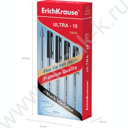 Ручка шар ULTRA-10 Stick Classic 0,7мм, черная | Фото 5