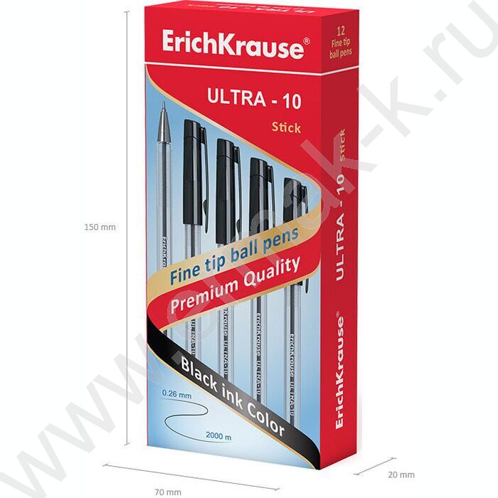 Ручка шар ULTRA-10 Stick Classic 0,7мм, черная | Фото 5