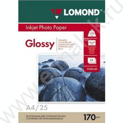 Бумага А4 "Lomond" 170г/мкв  25л глянцевая одностор. | Фото 1