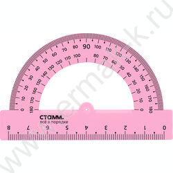 Транспортир 180° 8см флюор прозр. | Фото 3