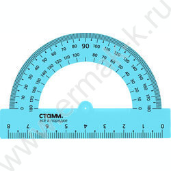 Транспортир 180° 8см флюор прозр. | Фото 6