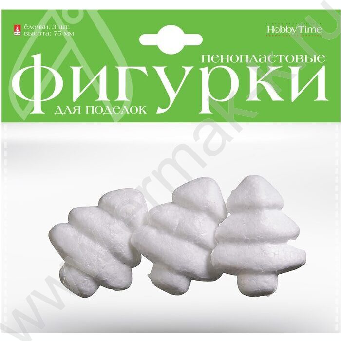 Пенопластовые фигурки Ёлочки   75мм/3шт | Фото 1