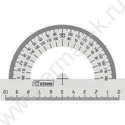 Транспортир 180° 10см прозр | Фото 1