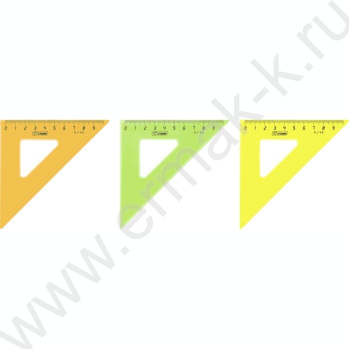 Треугольник пл. 45° 9см цв прозр | Фото 2