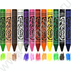 Мелки восковые 12цв Каляка-Маляка /толстые/ европодвес | Фото 3