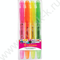 Текстовыделитель /набор  4цв/ 1-4мм косой "Multi Hi-Lighter Aroma" аромат. /чехол с европодвесом     | Фото 1