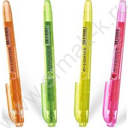 Текстовыделитель /набор  4цв/ 1-4мм косой "Multi Hi-Lighter Aroma" аромат. /чехол с европодвесом     | Фото 2