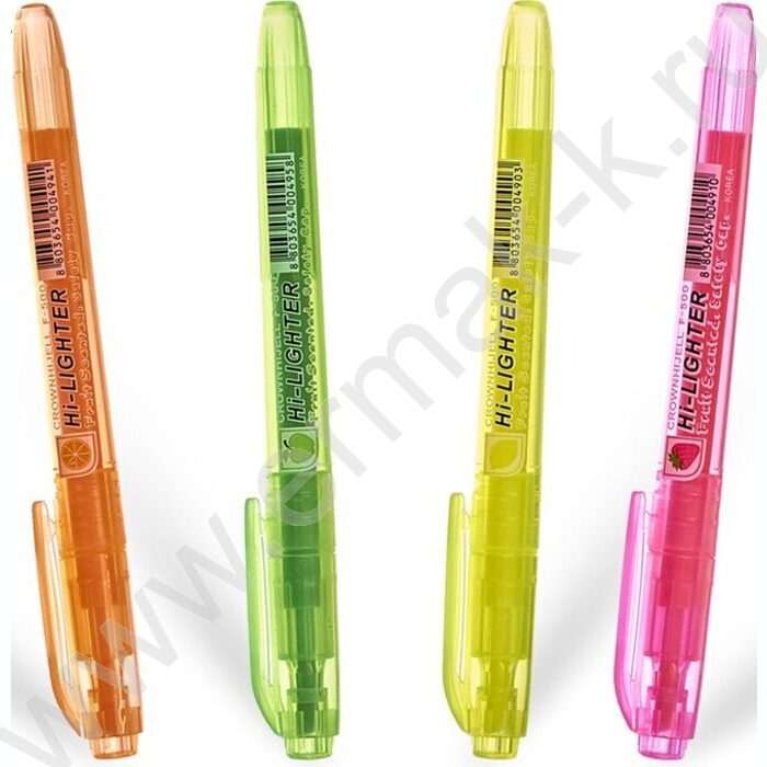 Текстовыделитель /набор  4цв/ 1-4мм косой "Multi Hi-Lighter Aroma" аромат. /чехол с европодвесом     | Фото 2