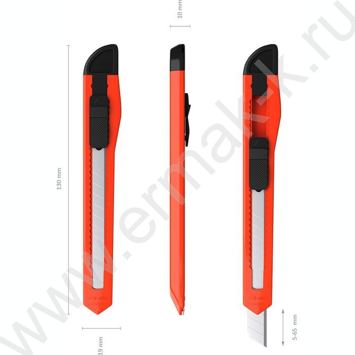 Нож канцелярский  9мм EasyCut ассорти /европодвес | Фото 5