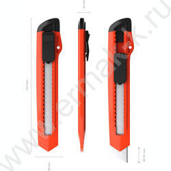 Нож канцелярский 18мм EasyCut ассорти /европодвес | Фото 5