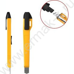 Нож канцелярский  9мм Universal жёлтый блистер,европодвес | Фото 2