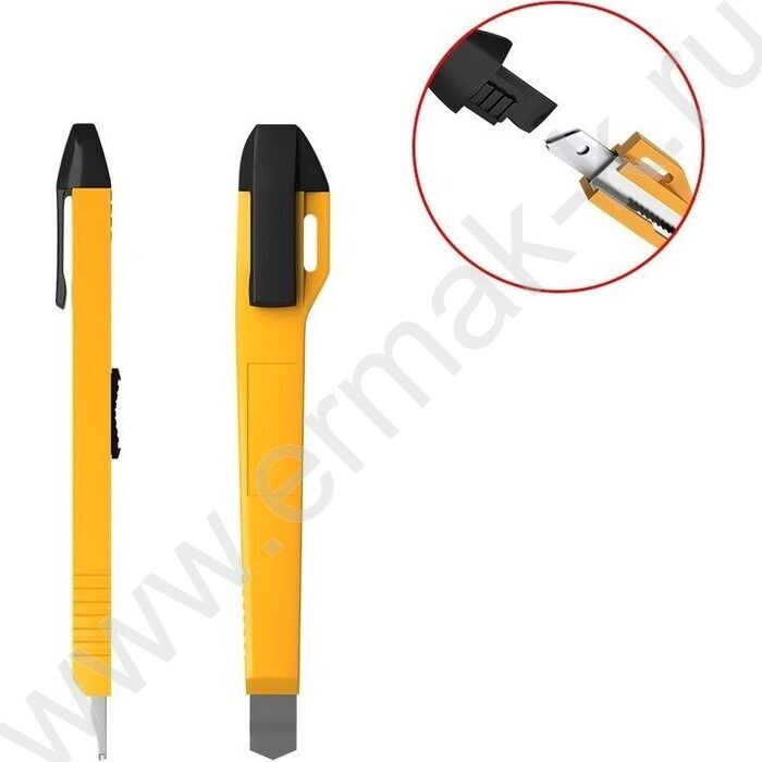 Нож канцелярский  9мм Universal жёлтый блистер,европодвес | Фото 2