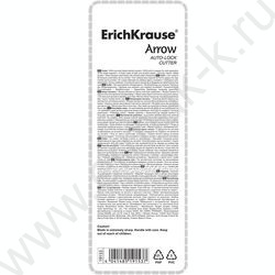 Нож канцелярский  9мм Arrow красный,резин.вставка блистер,европодвес | Фото 3