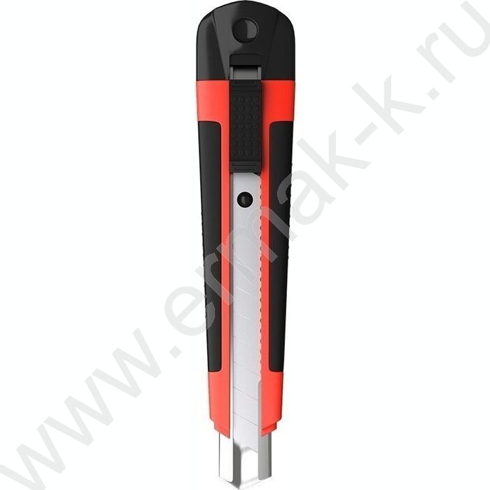 Нож канцелярский 18мм Arrow красный,резин.вставка блистер,европодвес | Фото 1