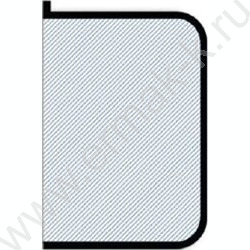 Папка д/тетрадей А5 пластик молния вокруг прозр. пластик черная б/цв | Фото 1