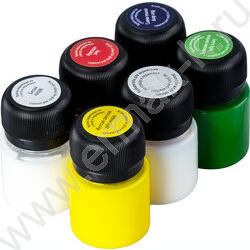 Краски акриловые  5цв 20мл+2контура+разб. Декола по стеклу и керамике | Фото 6