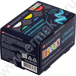 Краски акриловые  6цв 20мл Декола по стеклу и керамике | Фото 1