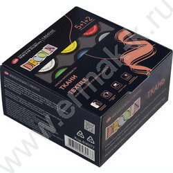 Краски акриловые  5цв 20мл+2контура+разб. Декола по ткани | Фото 1