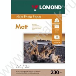 Бумага А4 "Lomond" 230г/мкв  25л матовая одностор. | Фото 1