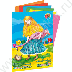 Картон цв. Двухсторонний мелов. А5  6л/6цв Страна чудес.Фламинго | Фото 1