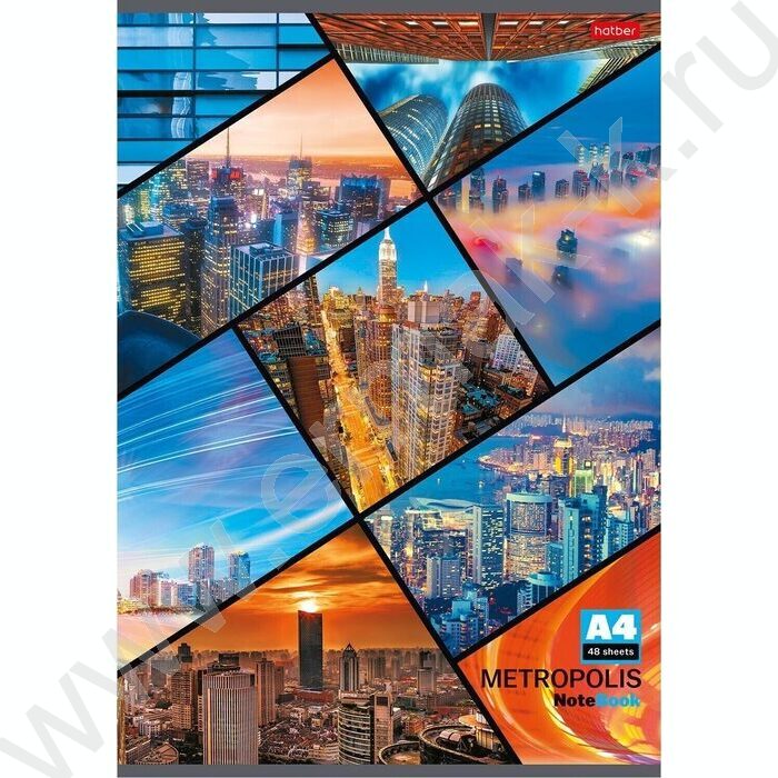 Тетрадь  48л А4 клетка "Метрополис" 5видов | Фото 3