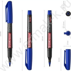 Маркер перм. CD,DVD, OHP пленка /синий/ 1мм круг P-70     | Фото 4