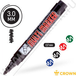 Маркер перм. /набор  4цв/ 3мм круг "Multi Marker" /чехол с европодвесом    | Фото 3