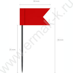 Кнопки силовые /50шт Флажки пласт/25мм | Фото 5