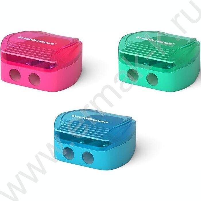 Точилка 2отв. пластик Duo ассорти | Фото 1