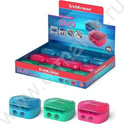 Точилка 2отв. пластик Duo ассорти | Фото 3