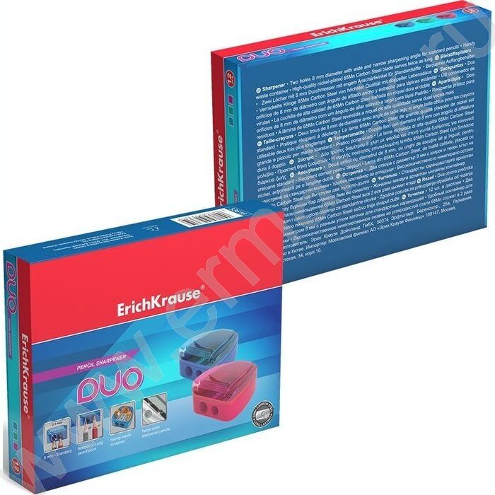 Точилка 2отв. пластик Duo ассорти | Фото 4