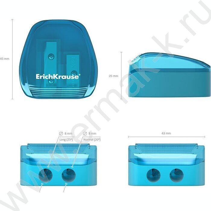 Точилка 2отв. пластик Duo ассорти | Фото 5