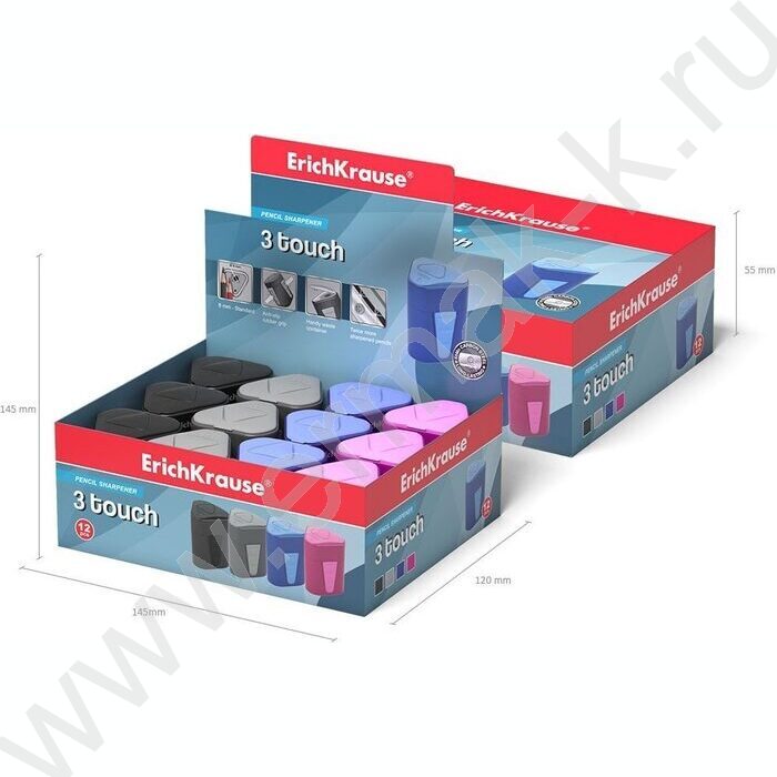 Точилка 1отв. пластик 3-Touch ассорти | Фото 6