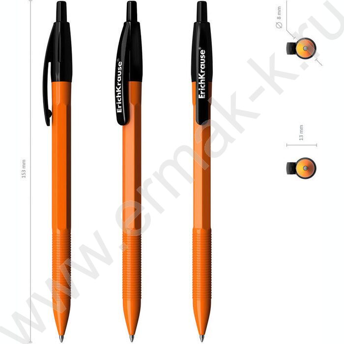 Ручка шар авт R-301 Matic Orange Orange 0,7мм черная | Фото 4