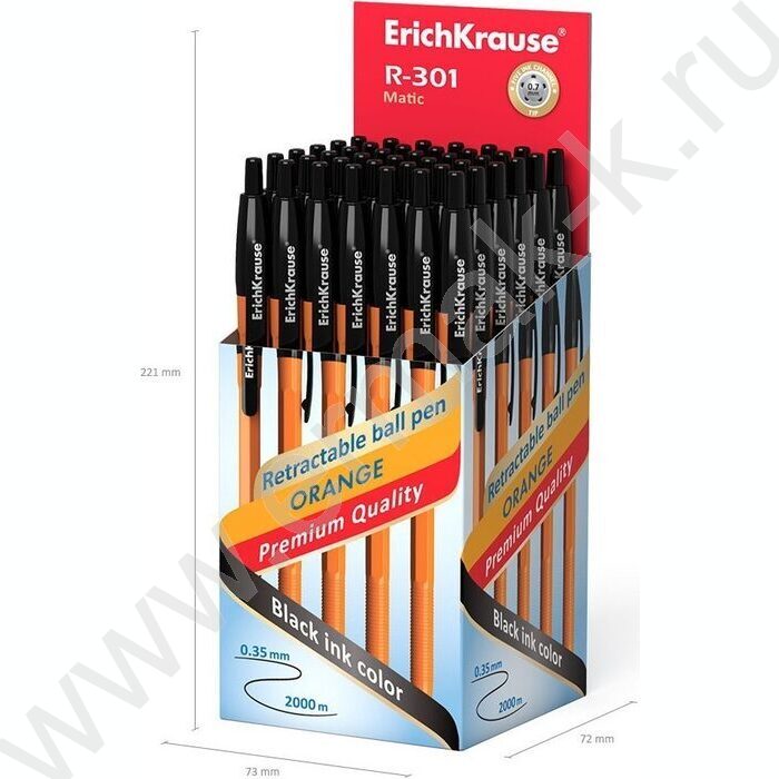 Ручка шар авт R-301 Matic Orange Orange 0,7мм черная | Фото 5