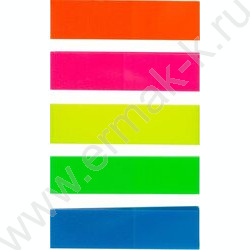 Набор самокл. этикеток-закладок 45*12мм/ 25л*5цв пластик Attache Selection | Фото 2