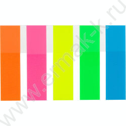 Набор самокл. этикеток-закладок 12*45мм/ 20л*5цв пластик Attache | Фото 2