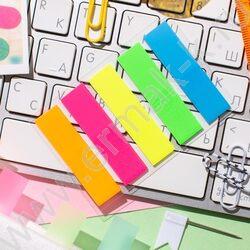 Набор самокл. этикеток-закладок 12*45мм/ 20л*5цв пластик Attache | Фото 3