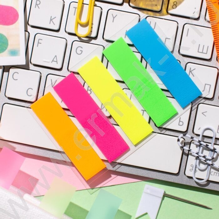 Набор самокл. этикеток-закладок 12*45мм/ 20л*5цв пластик Attache | Фото 3