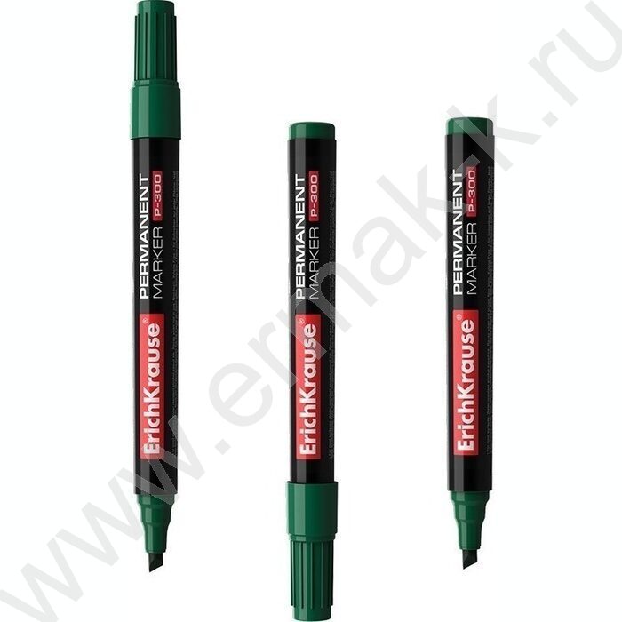 Маркер перм. /зеленый/ 4мм косой P-300   | Фото 1